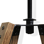 Барный стул со спинкой и металлической подставкой на 4-х деревянных ножках Зеленый Велюр Vendramin Chair варинант исполнения - 6 | Loft Concept в Саратове