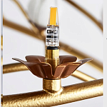 Люстра круглая с ветвистым каркасом и плафонами в виде лотосов Chandelier Lotus варинант исполнения - 2 | Loft Concept в Саратове