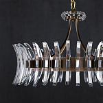 Люстра круглая с прозрачными элементами в форме полумесяца Crescent варинант исполнения - 3 | Loft Concept в Саратове