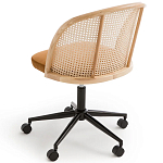 Офисное кресло из велюра и ротанга Eilwen Rattan Wicker Chair варинант исполнения - 3 | Loft Concept в Саратове