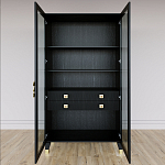 Дизайнерский шкаф витрина Elsa Dreams Black с 4-мя ящиками варинант исполнения - 5 | Loft Concept в Саратове