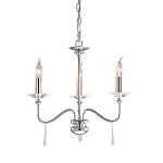 Люстра цвета никель с прозрачными стеклянными подвесками в форме капель Elstead Lighting варинант исполнения - 8 | Loft Concept в Саратове