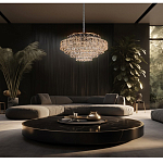 Люстра хрустальная в неоклассическом стиле на золотистом каркасе Majesty варинант исполнения - 1 | Loft Concept в Саратове