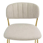 Стул барный широкой полукруглой спинкой на золотистых ножках Chair Smooth Shapes варинант исполнения - 4 | Loft Concept в Саратове