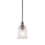 Подвесной светильник со стеклянным плафоном в форме колокола с эффектом пузырьков Kichler варинант исполнения - 1 | Loft Concept в Саратове