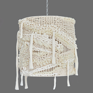 Плетеный Подвесной светильник из шерсти Wool Lamp
