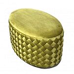Пуф овальный плетеный оливкового цвета Pool Woven Velour варинант исполнения - 3 | Loft Concept в Саратове