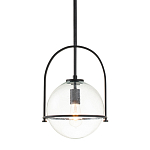 Подвесной светильник с прозрачным плафоном в форме шара в арочной подвеске Hinkley варинант исполнения - 1 | Loft Concept в Саратове