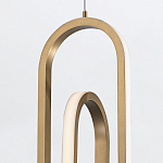 Подвесной светильник золотого цвета с двумя вытянутыми овальными рамками в форме скрепки Eurofase варинант исполнения - 4 | Loft Concept в Саратове