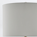 Настольная лампа белого цвета с фарфоровым основанием и латунными акцентами и тканевым абажуром Currey & Company варинант исполнения - 2 | Loft Concept в Саратове