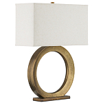 Настольная лампа с корпусом в форме кольца и прямоугольным абажуром French Ring варинант исполнения - 6 | Loft Concept в Саратове