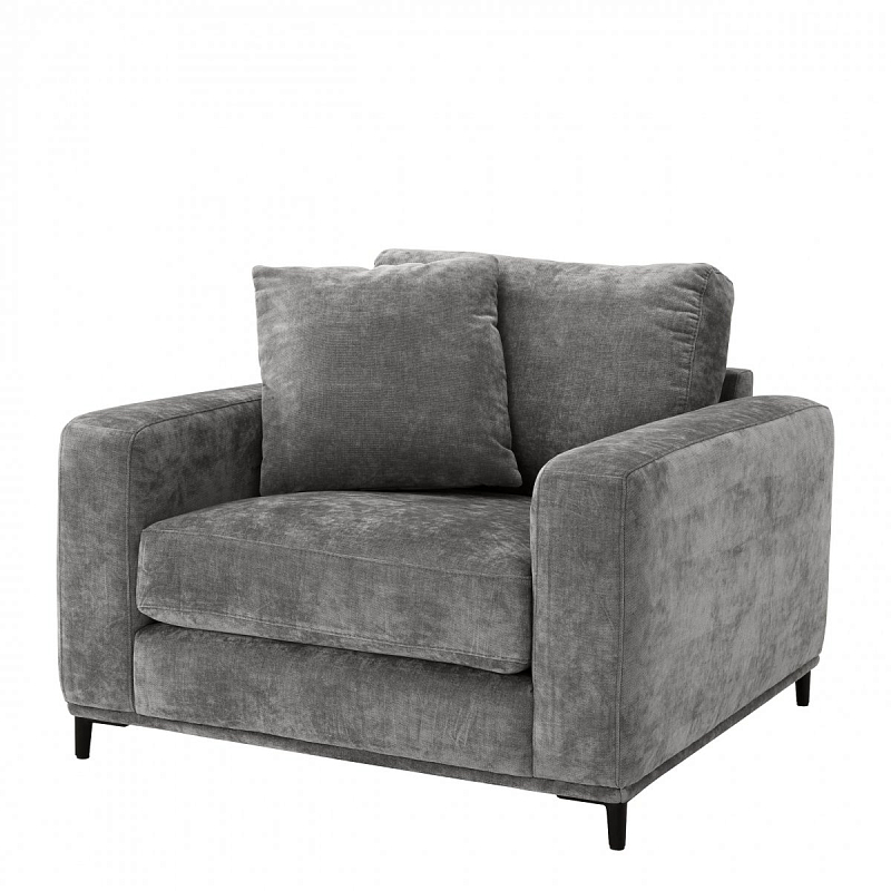 Кресло Eichholtz Chair Feraud Grey Серый Черный Кресло Eichholtz Chair Feraud Grey Серый Черный в Саратове | Loft Concept