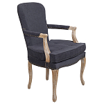 Кресло Aubrey Classical Armchair dark grey velour варинант исполнения - 1 | Loft Concept в Саратове