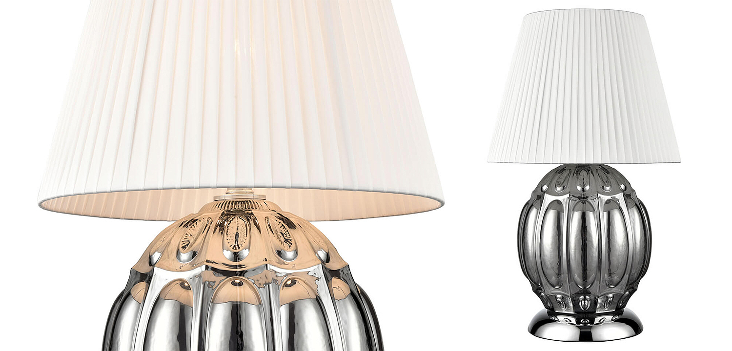 Настольная лампа ХРОМ Hailey Chrome Table Lamp Настольная лампа ХРОМ Hailey Chrome Table Lamp - Loft-Concept в Саратове