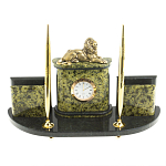 Настольный письменный набор из змеевика и бронзы с декором в виде льва Successful Leader варинант исполнения - 1 | Loft Concept в Саратове