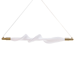 Люстра горизонтальная с волнистым белым плафоном Golden Swirl варинант исполнения - 1 | Loft Concept в Саратове