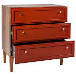 Комод красный из массива бука с 3-мя ящиками Wenge Light варинант исполнения - 3 | Loft Concept в Саратове