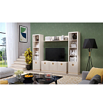 Шкаф-витрина с полками и стеклянной дверкой Satin Furniture варинант исполнения - 3 | Loft Concept в Саратове