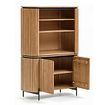 Буфет высокий из дерева манго и металла с открытыми полками и 2-мя дверцами Toinette варинант исполнения - 2 | Loft Concept в Саратове