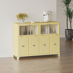 Дизайнерский комод с  2-мя рельефными откидными дверками из стекла Mikko варинант исполнения - 1 | Loft Concept в Саратове