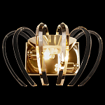 Бра золотого цвета с изогнутыми хрустальными элементами Radiant Ribbons варинант исполнения - 1 | Loft Concept в Саратове