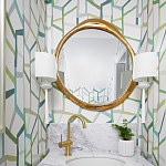 Зеркало в ассиметричной золотой раме Mirror of Aragorn варинант исполнения - 3 | Loft Concept в Саратове