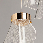 Люстра каскадная с 10-ю прозрачными плафонами Wave Line варинант исполнения - 10 | Loft Concept в Саратове