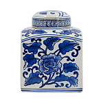 Ваза с крышкой в китайском стиле Oriental Blue & White Ornament Vases варинант исполнения - 2 | Loft Concept в Саратове