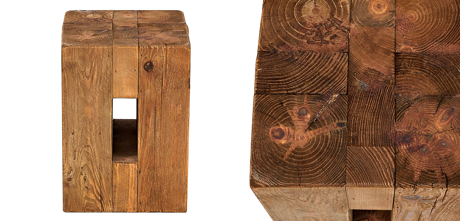 Приставной стол из массива сосны Harlee Wood Side Table Приставной стол из массива сосны Harlee Wood Side Table - Loft-Concept в Саратове