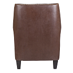 Кресло из натуральной кожи c мягкими подлокотниками на 4-х деревянных ножках из массива бука Joseph Armchair brown варинант исполнения - 3 | Loft Concept в Саратове