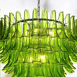 Люстра из семи ярусов зеленого стекла Independence варинант исполнения - 5 | Loft Concept в Саратове