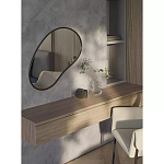 Зеркало асимметричной формы Oval Light Reflection варинант исполнения - 3 | Loft Concept в Саратове
