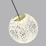 Подвесной светильник с прозрачным рифленым плафоном в форме шара Crystal Globule варинант исполнения - 6 | Loft Concept в Саратове