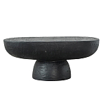 Столик кофейный черного цвета с овальной столешницей и круглым основанием Black Dalmen Table варинант исполнения - 1 | Loft Concept в Саратове