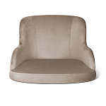 Барный стул со спинкой и подлокотниками на 4-х коричневых ножках Бежевый Велюр Ava Charm варинант исполнения - 2 | Loft Concept в Саратове