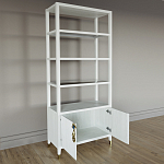 Стеллаж со стеклянными полками Elsa Dreams White варинант исполнения - 5 | Loft Concept в Саратове