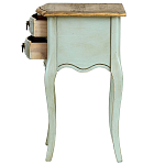 Прикроватная тумба из массива березы светло-бирюзовая Montmartre Provence Bedside Table варинант исполнения - 6 | Loft Concept в Саратове