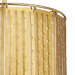 Люстра с золотым фактурным каркасом и тканевым абажуром Lustery Gold варинант исполнения - 1 | Loft Concept в Саратове