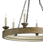 Люстра в форме кольца на 3-х черных цепях Glitter City Lights варинант исполнения - 1 | Loft Concept в Саратове