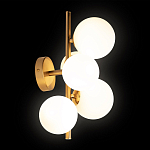 Бра с золотым основанием и 5-ю белыми шарообразными плафонами Bubble варинант исполнения - 3 | Loft Concept в Саратове