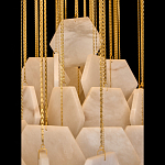 Люстра с фигурными подвесками из натурального камня Glowing Spheres варинант исполнения - 4 | Loft Concept в Саратове