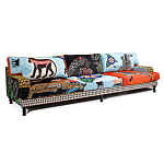 Большой Трехместный Диван с цветным принтом Qalakabusha Large Sofa варинант исполнения - 2 | Loft Concept в Саратове