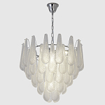 Люстра с подвесками из рифленного стекла в форме капель Textured Glass Chandelier варинант исполнения - 3 | Loft Concept в Саратове