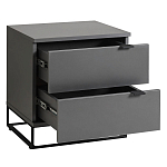 Тумба прикроватная цвета графит с ящиками Strict Lines варинант исполнения - 4 | Loft Concept в Саратове