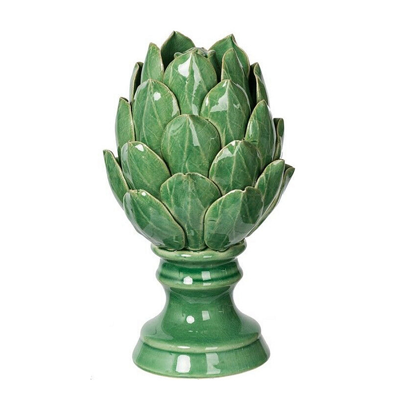 Статуэтка в виде артишока из зелёной керамики с глянцевыми лепестками Artichoke Decor Зеленый Статуэтка в виде артишока из зелёной керамики с глянцевыми лепестками Artichoke Decor Зеленый в Саратове | Loft Concept