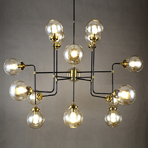 Люстра Бистро Globe Clear Glass Chandelier 16