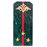Сувенир Погон ВС из натурального камня змеевик Souvenir Epaulets варинант исполнения - 2 | Loft Concept в Саратове