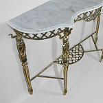 Консоль бронзовая с мраморной столешницей Bronze Console варинант исполнения - 1 | Loft Concept в Саратове