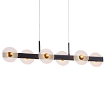 Линейный подвесной светильник с круглыми плафонами и золотистыми акцентами Aurelia Circles варинант исполнения - 1 | Loft Concept в Саратове