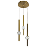 Подвесной светильник с 3-мя плафонами Celestin Spheres Brass Hanging Lamp варинант исполнения - 2 | Loft Concept в Саратове